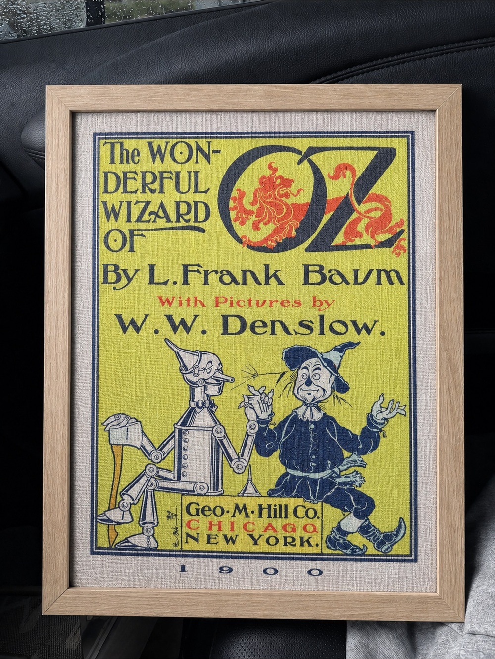 The Wonderful Wizard of Oz Framed Burlap Art Print